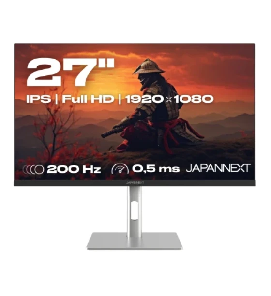 Monitor Led JAPANNEXT Monitor 27 inch IPS 200Hz 0.5ms Full HD, Height Tilt Adjustment HSP Speaker, G-Sync/FreeSync