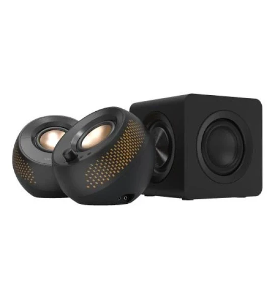 Sistem audio CREATIVE PEBBLE X Plus USB-C 2.1 Speakers w/Bluetooth 5.3, RGB Lighting, Aux, black