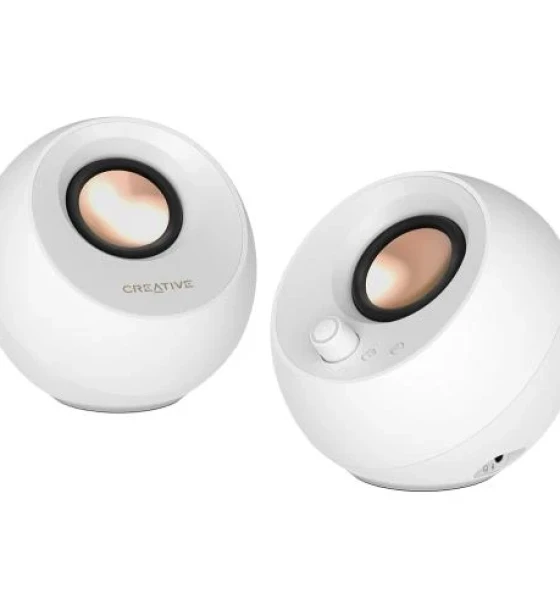 Sistem audio CREATIVE PEBBLE SE USB-C 2.0 Speakers w/Bluetooth 5.3, RGB Lighting, Aux, white