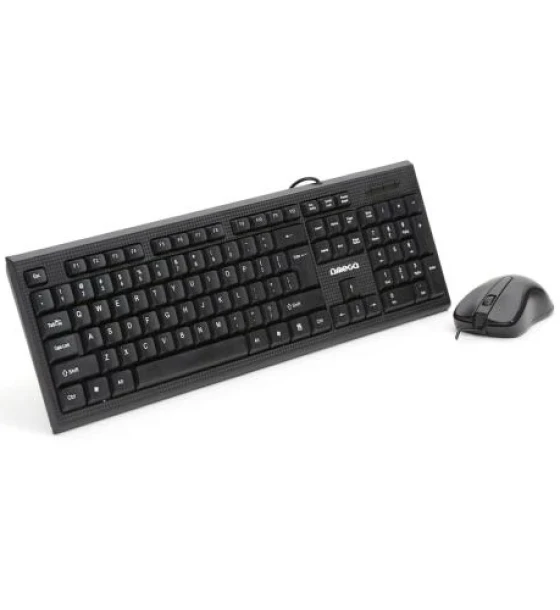 Tastatura Omega wired us keyboard kit + mouse OKM-09 USB black