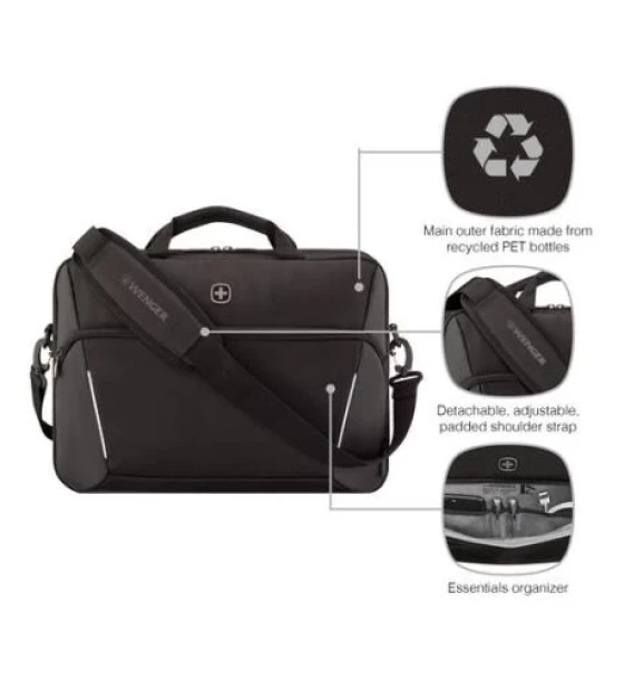 Geanta laptop Wenger, XE Compact Brief 16, 16 inch Laptop Briefcase with Tablet Pocket, Black