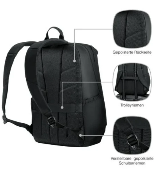 Geanta laptop Wenger UrbanOne Backpack, 15.6 inch Laptop Backpack, Black