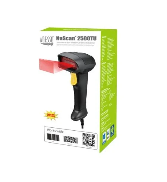 Scannere Adesso NuScan 2500TU Spill Resistant Antimicrobial 2D Barcode Scanner