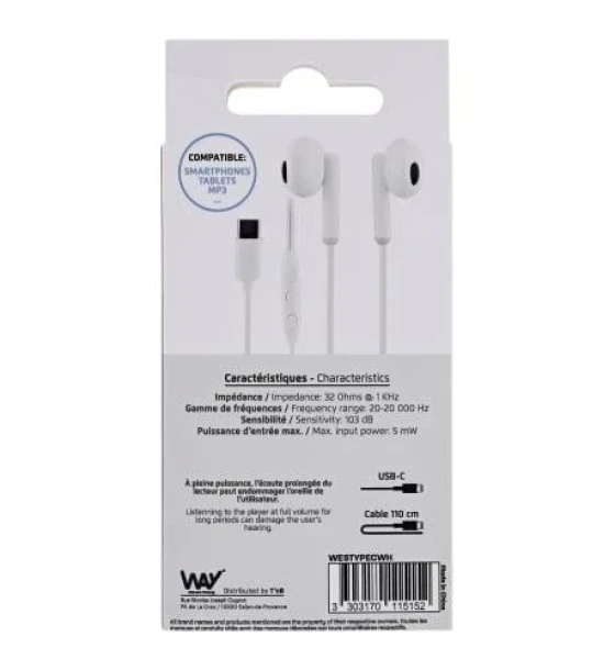 Casca Tnb way wired USB-C earphones