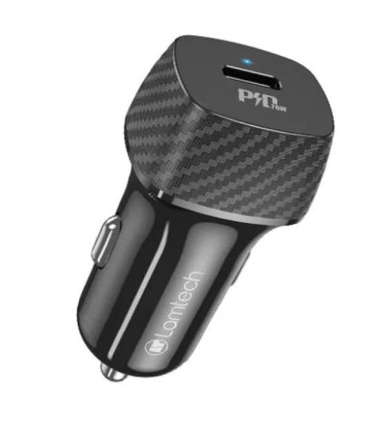 Incarcator auto Lamtech Type-C PD20W Negru