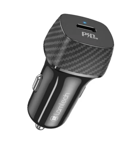 Incarcator auto Lamtech Type-C PD25W Negru