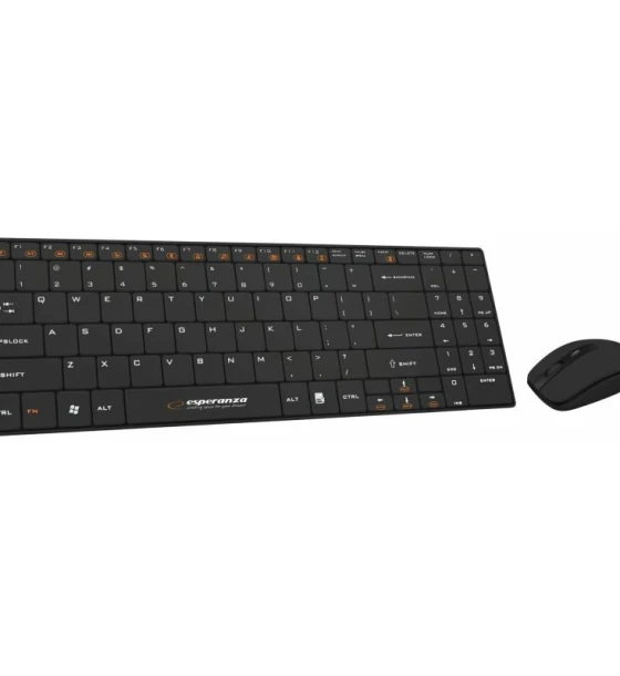 Tastatura Combo mouse+tastatura wireless Esperanza Liberty EK122K 800-1600dpi 99 taste Negru