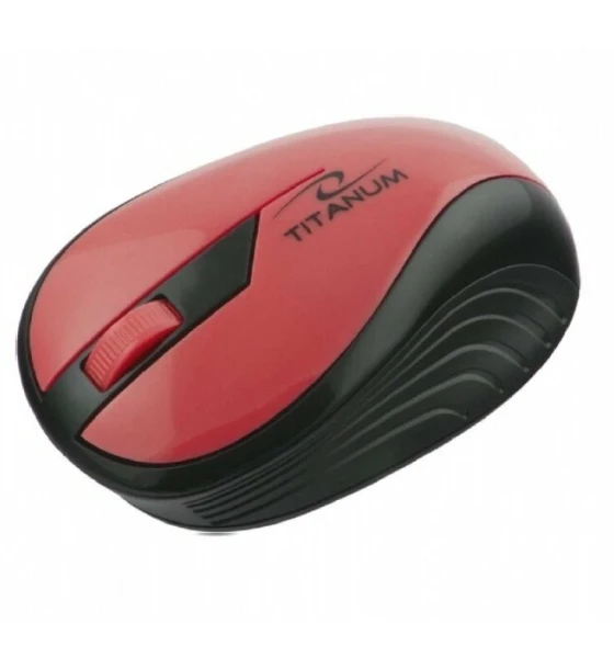 Mouse optic wireless Esperanza Rainbow TM114R 3 butoane 2.4GHz Usb 1000dpi Negru/Rosu