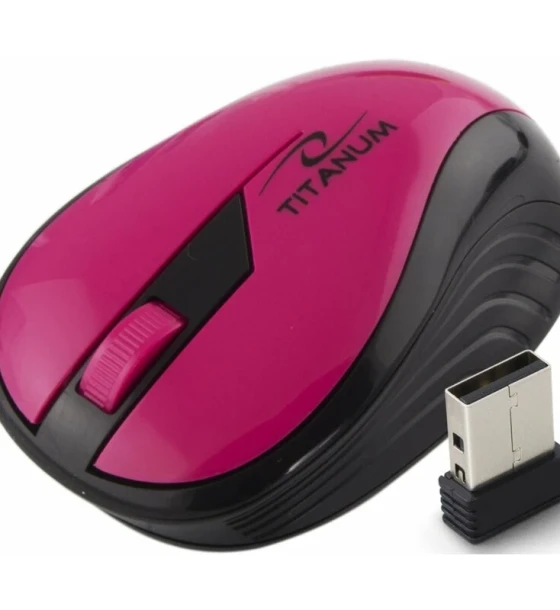 Mouse optic wireless Esperanza Rainbow TM114P 3 butoane 2.4GHz Usb 1000dpi Pink
