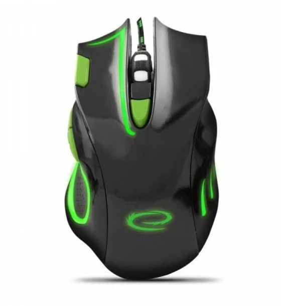 Mouse Optic Gaming Esperanza Hawk EGM401KG 2400dpi 1.5m Usb Negru/Verde