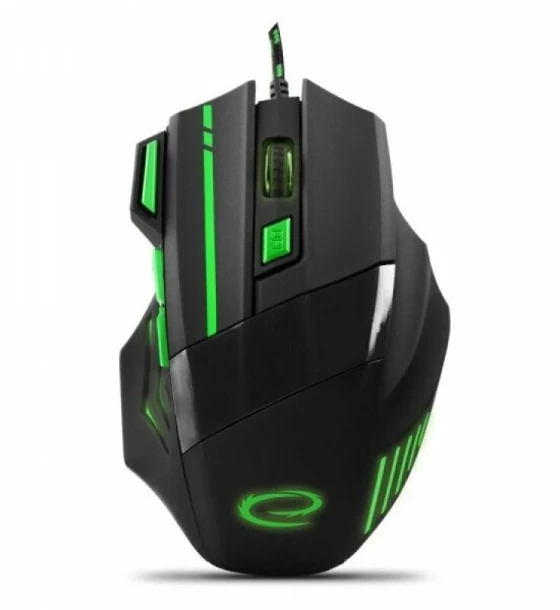 Mouse Optic Gaming Esperanza Wolf EGM201G 2400dpi 1.5m Usb Negru/Verde
