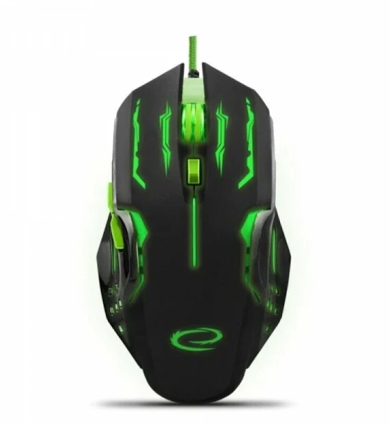 Mouse Optic Gaming Esperanza Apache EGM403G 2400dpi 1.5m Usb Negru/Verde
