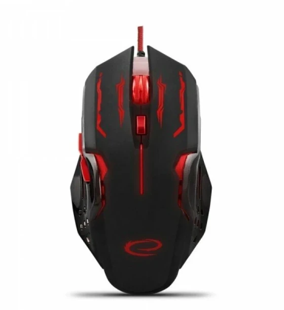 Mouse Optic Gaming Esperanza Apache EGM403R 2400dpi 1.5m Usb Negru/Rosu