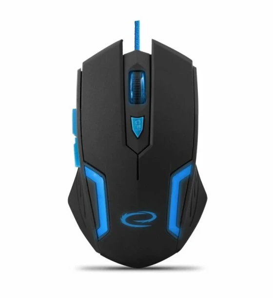 Mouse optic gaming cu fir Esperanza Fighter EGM205B 6 butoane Usb 2.0 2400dpi Negru/Albastru