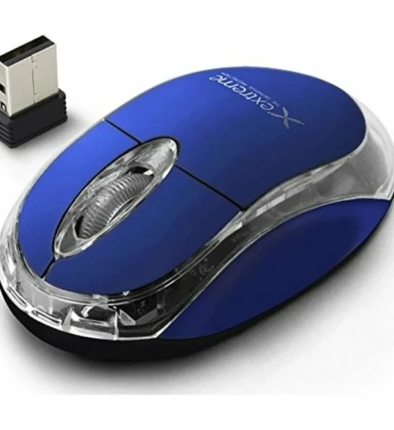 Mouse optic wireless Esperanza Harrier XM105B 3 butoane 2.4GHz Usb 1000dpi Albastru/Transparent