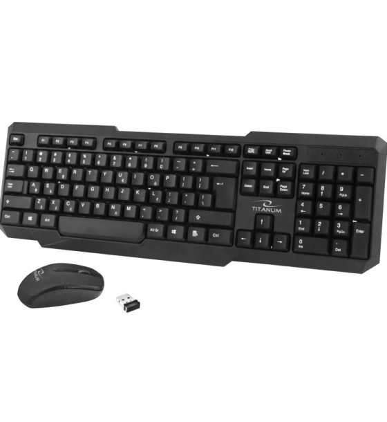 Tastatura Kit tastatura si mouse Esperanza Memphis TK108UA 2.4GHz 10m USB US layout Negru