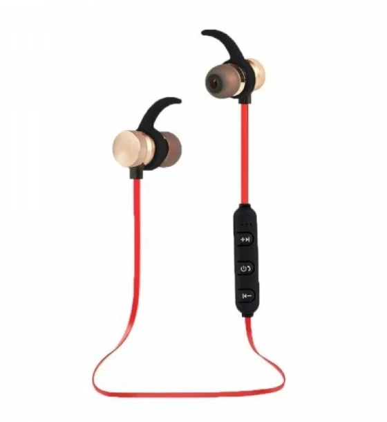 Casca Casti bluetooth cu microfon Esperanza Magnetic Metal EH186 Negru/Rosu