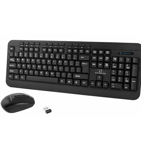 Tastatura Combo mouse+tastatura wireless Esperanza Akron TK109 1600dpi 116 taste negru