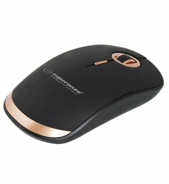 Mouse optic wireless Esperanza Acrux EM127 4 butoane 2.4GHz Usb 1600dpi Negru/Bej