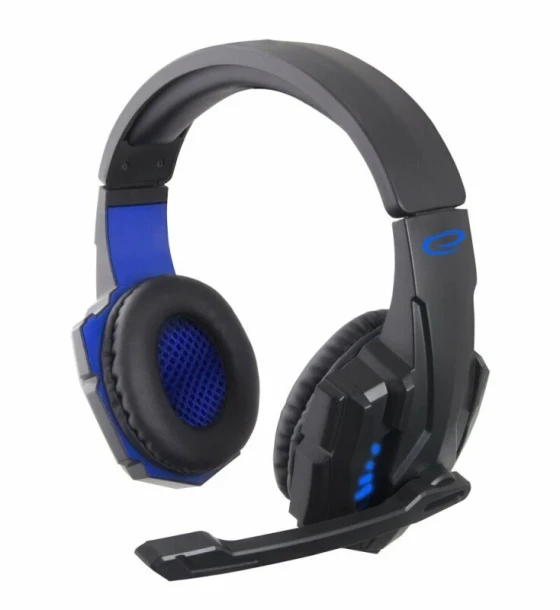Controlere, Volane si Casti gaming Casti gaming cu microfon Esperanza Avanger EGH450 stereo 2m Negru/Albastru