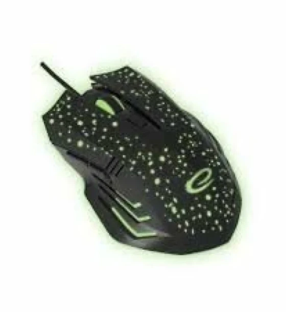 Mouse Optic Gaming Esperanza Galaxy EGM212 2400dpi 1.2m Usb-C Negru/Verde