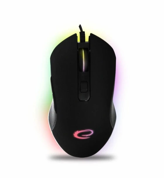 Mouse Optic Gaming Esperanza Nemesis EGM302 RGB 2400dpi 1.25m Usb-C Negru