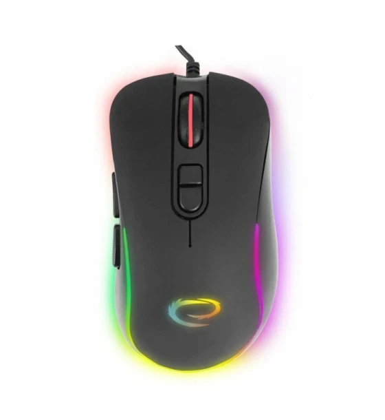 Mouse Optic Gaming Esperanza Hesperis EGM303 RGB 2400dpi 1.25m Usb-C Negru