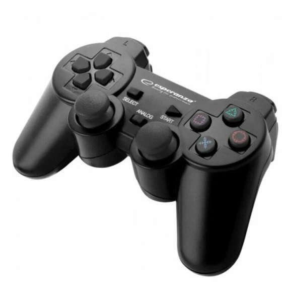 Controlere, Volane si Casti gaming Gamepad Esperanza Trooper EGG107K cu vibratii Usb PC/PS3 Negru