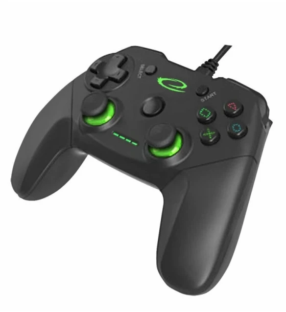 Controlere, Volane si Casti gaming Gamdepad cu fir Esperanza Vanquisher EGG110K cu vibratii USB PC/PS3 Negru