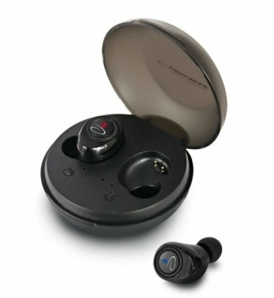 Casca Casti True Wireless cu microfon Esperanza Cetus EH229K Bluetooth Touch control Negru