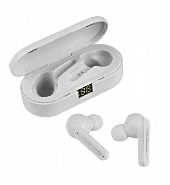 Casca Casti True Wireless cu microfon Esperanza Phoebe EH230W Bluetooth Touch control Alb