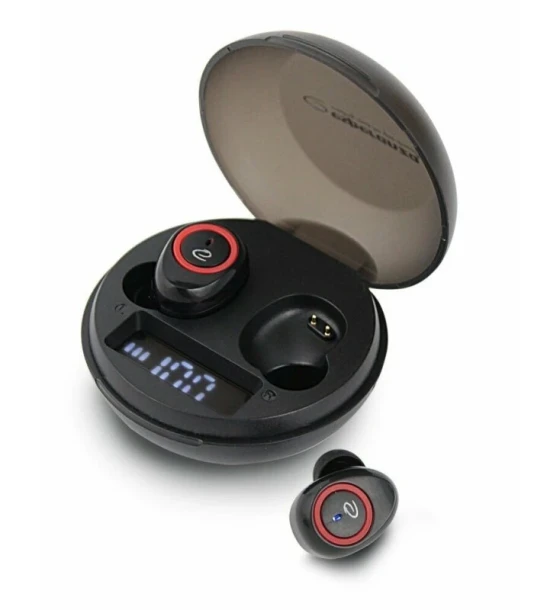Casca Casti True Wireless cu microfon Esperanza Volans EH236K Bluetooth Touch control Negru