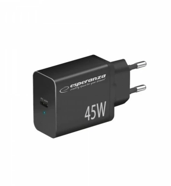 Incarcator de retea Esperanza QUICK POWER CHARGER 45W USB-C PD 45W BLACK