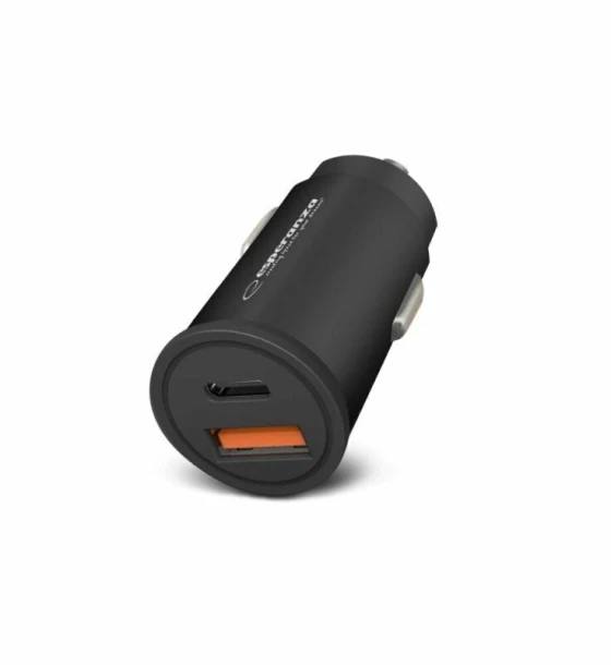 Incarcator auto Esperanza EZC111K 20W USB-C PD 20W/USB-A QC 3.0 18WNegru