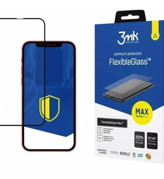 Folie de protectie 3mk FlexibleGlass Max pentru iPhone 13 Pro Max Negru