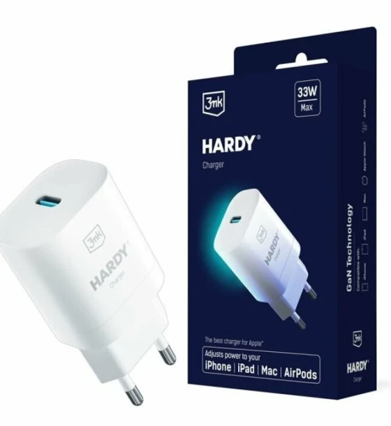 Incarcator Retea 3mk Hardy GaN Quick Charge 33W 1 X USB Type-C Alb