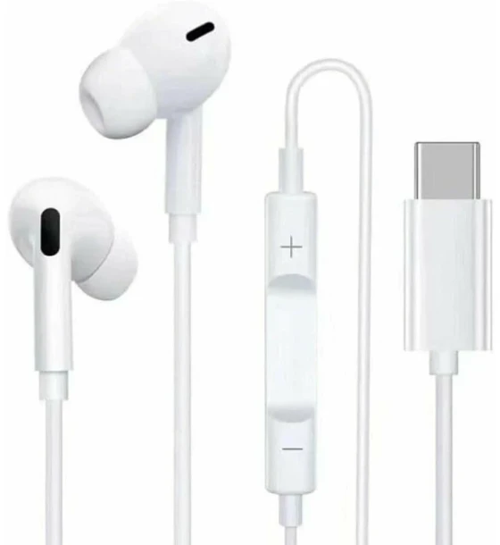 Casca Casti cu fir 3mk USB-C Alb