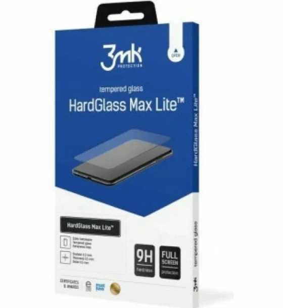 Folie de protectie 3mk HardGlass Max Lite pentru iPhone 15 Plus Negru