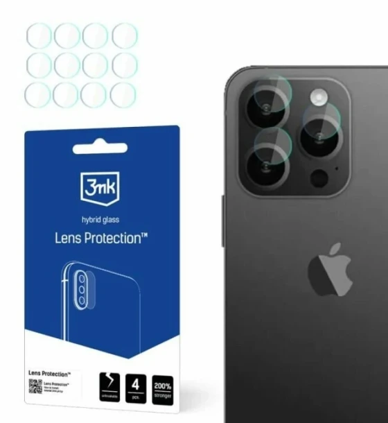 Folie de protectie camera 3mk Lens Protection pentru iPhone 15 Pro