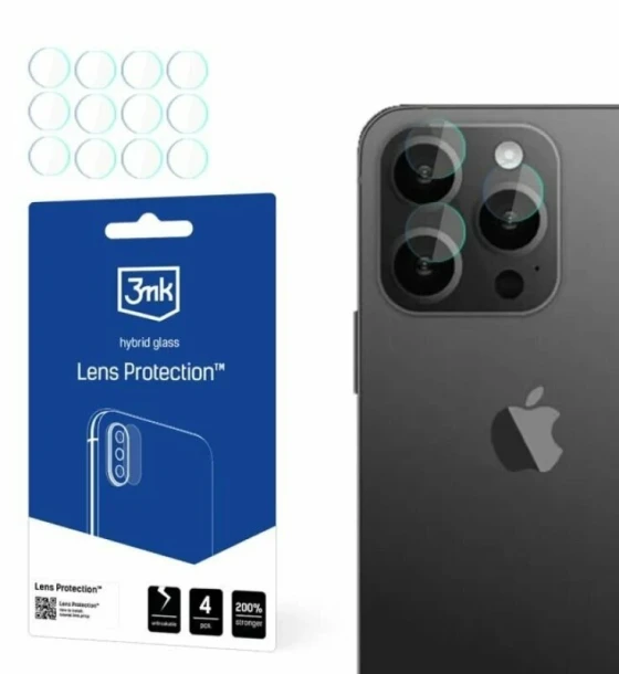 Folie de protectie camera 3mk Lens Protection pentru iPhone 15 Pro Max