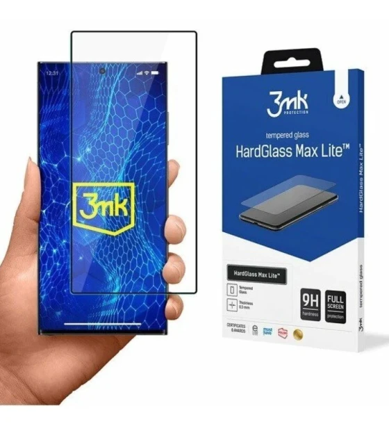 Folie de protectie 3mk HardGlass Max Lite pentru Samsung Galaxy S24 Ultra