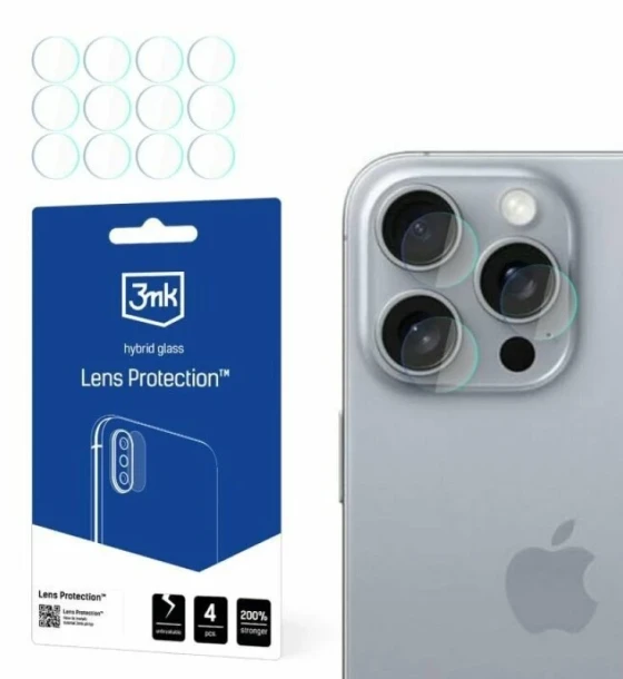 Folie de protectie camera 3mk Lens Protection pentru iPhone 16 Pro Max