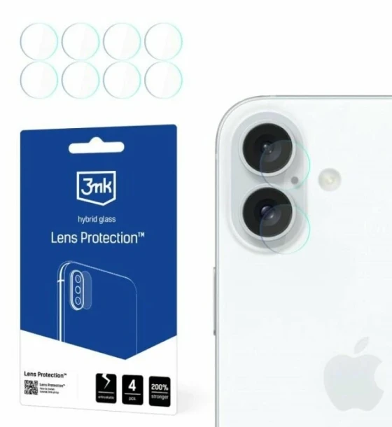 Folie de protectie camera 3mk Lens Protection pentru iPhone 16 Plus
