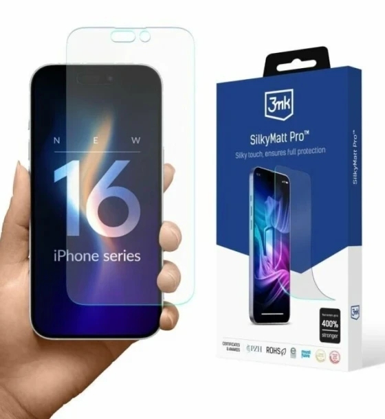 Folie de protectie 3mk Silky Matt Pro pentru iPhone 16 Plus