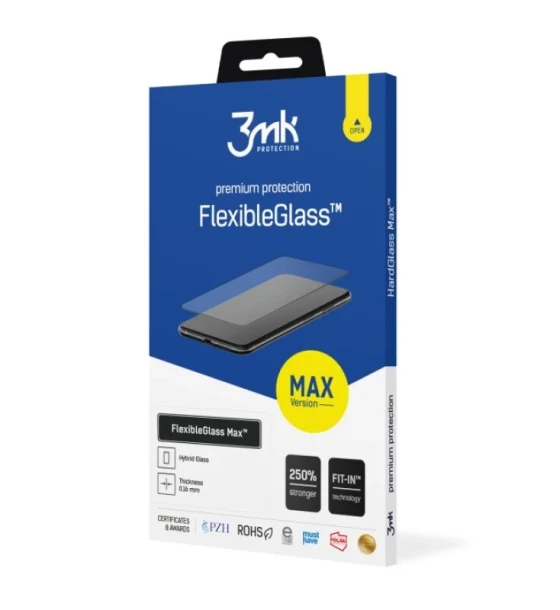 Folie de protectie 3mk FlexibleGlass Max pentru iPhone 16 Negru