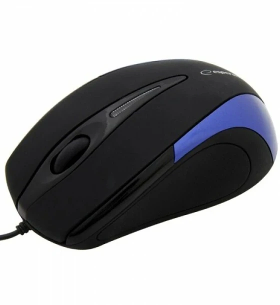Mouse optic cu fir Esperanza Sirius EM102B 3 butoane Usb 1000dpi Negru/Albastru