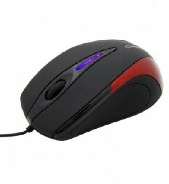 Mouse optic cu fir Esperanza Sirius EM102R 3 butoane Usb 1000dpi Negru/Rosu