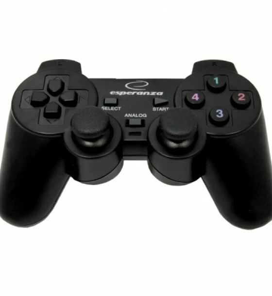 Controlere, Volane si Casti gaming Gamepad Esperanza Warrior EG102 cu vibratii Usb PC Negru