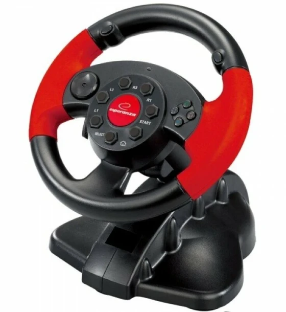 Controlere, Volane si Casti gaming Volan cu pedale Esperanza High Octane EG103 PC/PSX/PS2/PS3 Usb Negru