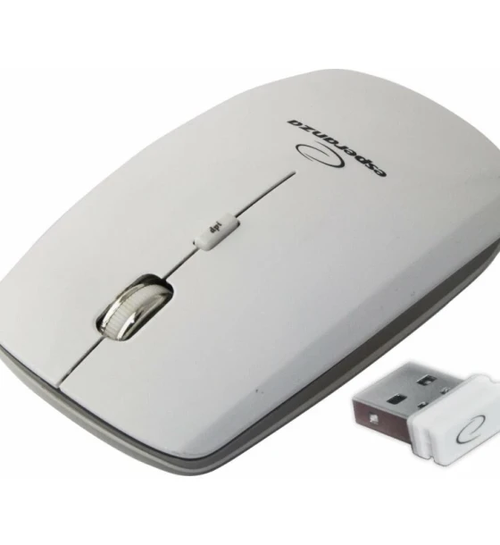 Mouse optic wireless Esperanza Saturn EM120K 4 butoane 2.4GHz Usb 1600dpi Alb